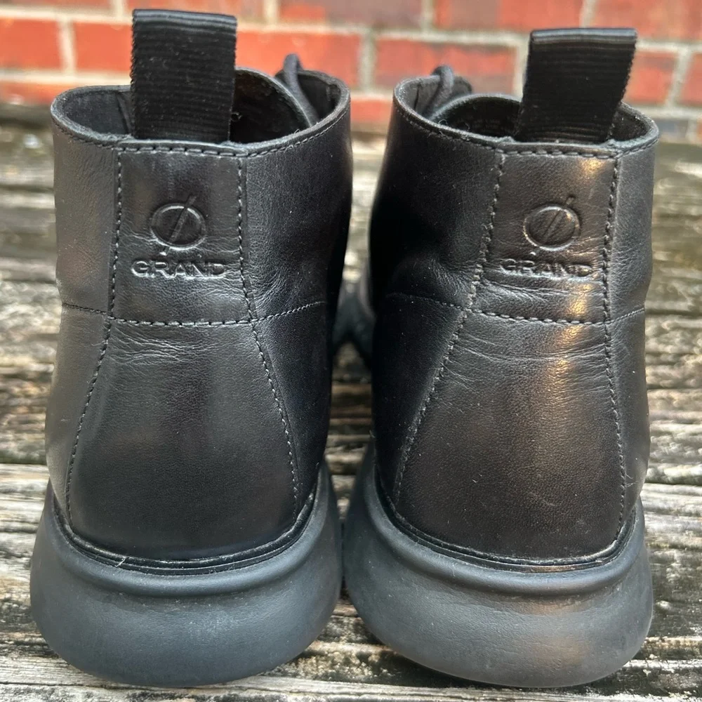 Cole Haan Men's 2.ZEROGRAND Black Leather Lightweight Size 12 Chukka Boot E8